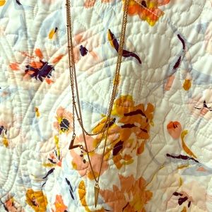 3 Chain Gold Necklace with Arrowheads